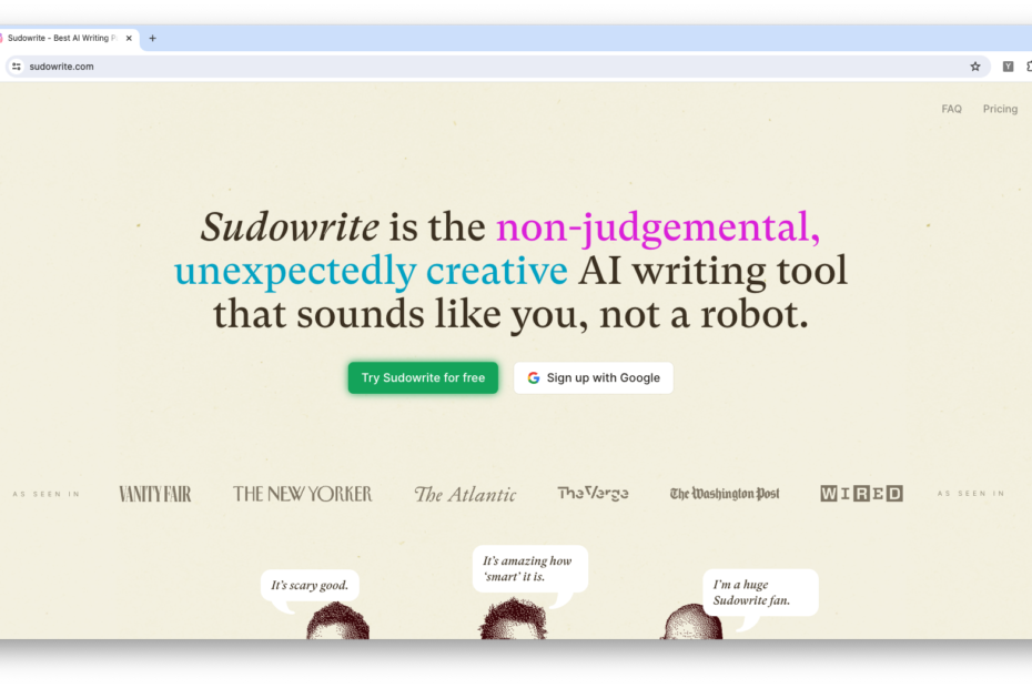 Sudowrite Screen